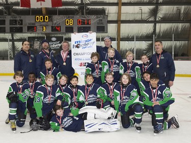 The Esso Minor Hockey Week champions in the Atom 6 North division was Springbank 6 Blue. Cory Harding Photography