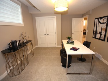 The basement office area is shown in the STARS Lottery Calgary show home during the launch of the 26th edition of the STARS lottery in Calgary on Thursday, January 17, 2019. The popular lottery offers 2809 prizes valued at over $4.5 million. Jim Wells/Postmedia