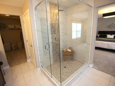 The ensuite off the master bedroom is shown in the STARS Lottery Calgary show home during the launch of the 26th edition of the STARS lottery in Calgary on Thursday, January 17, 2019. The popular lottery offers 2809 prizes valued at over $4.5 million. Jim Wells/Postmedia