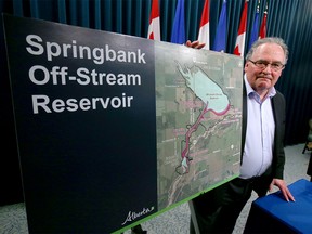 Alberta Transportation Minister Brian Mason poses after releasing details in Calgary on Tuesday, January 29, 2019 about the status of the Springbank Off-Stream Reservoir. Jim Wells/Postmedia