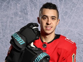 Johnny Gaudreau poses for a portrait during the 2019 NHL All-Star weekend at SAP Center on Jan. 25, 2019 in San Jose, California.