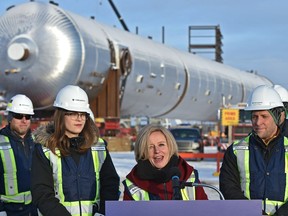 Premier Rachel Notley visits Inter Pipeline's Heartland Petrochemical Complex, a $3.5-billion private-sector investment spurred by the province's royalty credit program, in Fort Saskatchewan, on Thursday, Jan. 10, 2019.