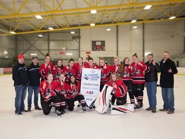 The Midget A Girls champions during Esso Minor Hockey Week were the GHC Midget 1 Silver Inferno. Cory Harding Photography