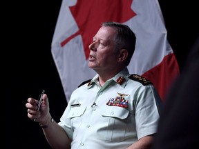 Chief of the Defence Staff Jonathan Vance speaks during a press conference in Ottawa on October 5, 2017.