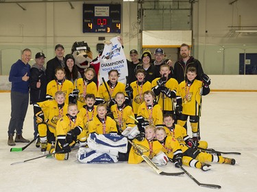 Bow River Bruins 2 were Esso Minor Hockey Week champions in the Novice Major 2 North division. Cory Harding Photography