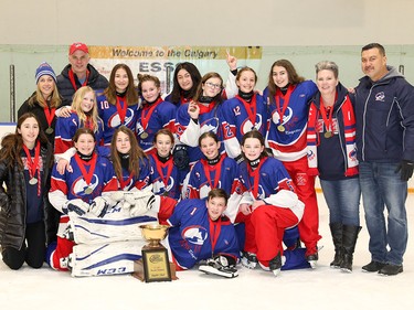 Grabbing the U14C title at the Esso Golden Ring tournament were the Calgary BV Madness. Shannon Hutchison Photography and Creative Candy