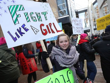 Hundreds of Calgarians participated in the third annual Women's March Saturday.