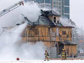 The Enoch Sales house in Calgary's Victoria Park went up in flames on  Feb. 2, 2019.