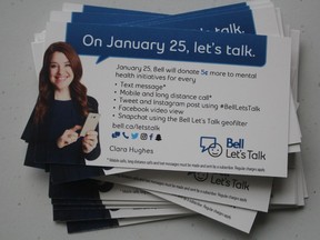 Bell Let's Talk event at Sault College in Sault Ste. Marie, Ont., on Wednesday, Jan. 25, 2017. (BRIAN KELLY/THE SAULT STAR/POSTMEDIA NETWORK)