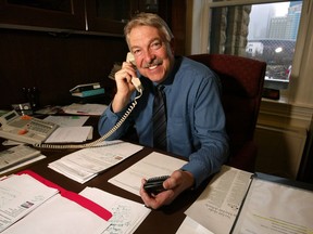 Former Calgary alderman Barry Erskine in his city hall office.