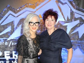 Glacial temperatures did't dampen the attendance nor enthusiasm at Calgary Opera's Valentine's Ball at the Fairmont Palliser. Pictured are ball co-chairs Sharie Hunter (left) and Jerilyn Wright. Funds raised will support the Calgary Opera Emerging Artist Development Program.