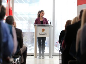 Kirsty Duncan, Canada's Minister of Science and Sport, announces new funding for the Canada Research Chairs Program at the University of Calgary on Wednesday February 13, 2019.  Gavin Young/Postmedia