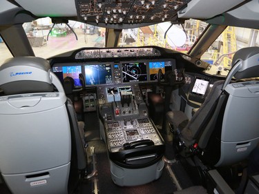 Westjet's first Boeing 787 Dreamliner was opened up for media in Calgary to take a look at the interior on Thursday February 14, 2019.