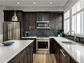The kitchen in the Castello show home by Stepper Homes in CornerBrook.