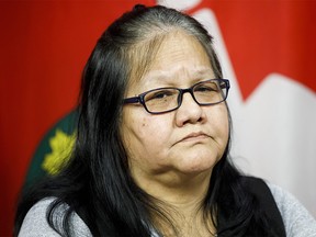 Cat Lake First Nation deputy chief Abigail Wesley pauses as she speaks to media during a press conference at Queen's Park in Toronto on Friday, Feb. 15, 2019. Deputy chief Wesley was joined by Ontario NDP MPP Sol Mamakwa, Cat Lake First Nation councillor Joyce Cook, and federal NDP MP Charlie Angus, to bring attention to the health crisis affecting residents living in mould infested homes in the Northern Ontario First Nation. THE CANADIAN PRESS/Cole Burston ORG XMIT: CLB104