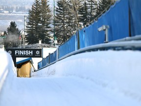 The finish area is shown at Winsport in Calgary on Wednesday, February 6, 2019. Without more funding to compete what itís calling a necessary upgrade, WinSport will close its sliding track in March and may not reopen it for the foreseeable future. The track, used for sports such as bobsleigh and luge, is scheduled to close for the season on March 3. Jim Wells/Postmedia