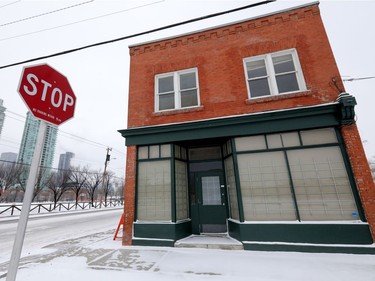 The Stephenson Grocery, built in 1911, is one of two remaining historical buildings in Victoria Park along 13 Ave. S.E. in Calgary on Sunday February 3, 2019. Darren Makowichuk/Postmedia