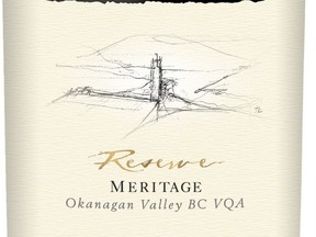 Calgary Herald Feb. 11, 2019 Mission Hill Family Estate 2016 Reserve Meritage from the Okanagan Valley, for Darren Oleksyn wine column appearing in the Calgary Herald on March 2, 2019. Photo supplied by Mission Hill Family Estate