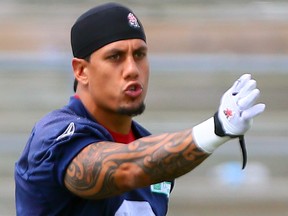 Former CFL star Chad Owens, seen here in 2014, has been charged with one count of assault.