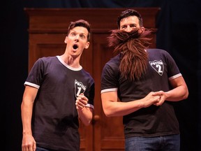 Scott Hoatson and Brendan Murphy as Harry and Hagrid in Potted Potter at Arts Commons. Courtesy, Potted Potter ORG XMIT: F_NbTZ7fYx7OrsEHH-D4