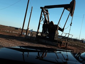 An oil pumpjack in Sweetwater, Texas.