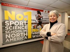 Faculty of Kinesiology Dean, Dr. Penny Werthner as the University of Calgary Faculty of Kinesiology was ranked among top 30 in the world on Tuesday February 26, 2019. Darren Makowichuk/Postmedia