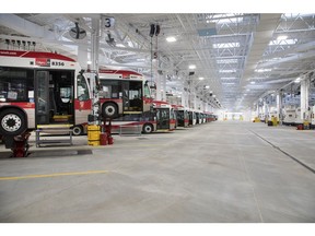 New transit barn unveiled today in north-central Calgary, it will be the largest such facility in North America.