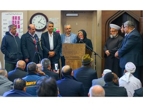 Alberta Premier Rachel Notley at the Akram Jomaa Islamic Centre on Friday, March 15, 2019 off Barlow Trail in the city's northeast, remember the victims of shooting in Christchurch, New Zealand.