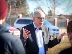 Alberta Party leader Stephen Mandel during his media availability in Calgary March 22,2019 at the Glenmore Water Treatment Plant. Mandel announced how an Alberta Party government would support children's dental health by adding coverage under the Alberta Health Care Insurance Plan and requiring fluoridation of municipal drinking water.