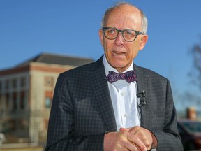 Alberta Party Leader Stephen Mandel during his media availability in Calgary, March 22, 2019.