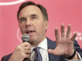 Federal Finance Minister Bill Morneau says the Trudeau government’s spending is meant to relieve “anxiety.”