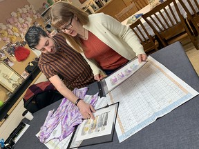 Billy Elliot costume designer Cory Sincennes with Theatre Calgary's Susan McNair Reid