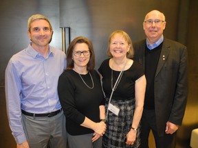 From left: David Goldblum, Dr. Lesley Rigg, Linda and Roger Jackson.