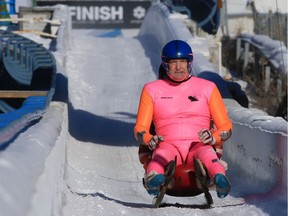 Bob Gasper, who made the first run on WinSport's sliding track at Calgary Olympic Park, takes what could be the final run on Sunday. Gasper competed in doubles luge for Canada in the 1988, 1992 and 1994 Winter Olympics.
