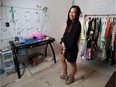 Calgary fashion designer Marisa P. Clark in her Calgary studio on March 3, 2019.  Gavin Young/Postmedia