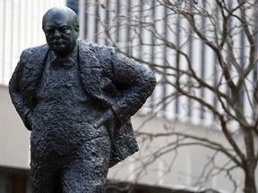 Statue of Winston Churchill at City Hall in Toronto. A group is trying to raise funds to erect a statue of Churchill in Calgary.
