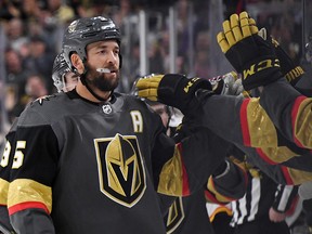 Former Flame Deryk Engelland of the Vegas Golden Knights scored the game-winner on Wednesday, March 6, 2019.