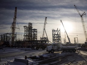 Inter Pipeline's Heartland Petrochemical Complex is shown under construction in Fort Saskatchewan, Alta., on Thursday, January 10, 2019. The company has announced plans for another petrochemical project near Edmonton.