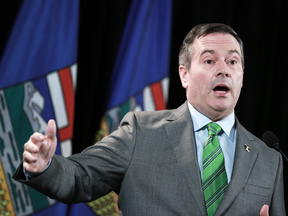 UCP leader Jason Kenney speaks at a campaign event in Calgary on March 28, 2019.