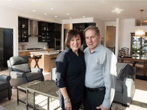 Joan and Tom Hotchkiss in their new home by Morrison Homes in Legacy.