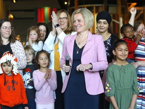 NDP Leader Rachel Notley announced a plan to allow more parents to join the workforce by capping child care at $25 a day and adding 13,000 more spaces across Alberta at Telus SPARK Calgary in Calgary on Monday, March 25, 2019. Darren Makowichuk/Postmedia