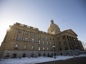 The Alberta Legislature Building in Edmonton on Feb. 22, 2018.