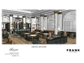 A rendering of the bar area of Hawthorn, the new restaurant in the lobby area of the Fairmont Palliser Hotel that will open April 2, 2019. Supplied rendering for David Parker column March 2019.