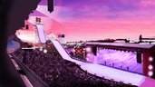 A rendering of what Stampede Park could look like if Calgary hosts the Winter X Games from 2020 to 2022.