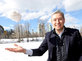 Federal Minister of Infrastructure and Communities François-Philippe Champagne announced funding for the Springbank Off-Stream Reservoir project at the Sweet Grass Lodge in Calgary on Wednesday, March 13, 2019.