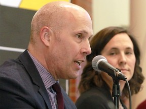 Greg Clark, Alberta Party Candidate for Calgary-Elbow takes part in a candidates' forum at Mount Royal University on Thursday, March 28, 2019.