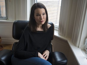 Comedian Michelle Shaughnessy poses for a photo at her home in Toronto on Saturday, March 2, 2019.