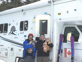 Robyne Bushell (right) and her partner Shauna Robar have owned their mobile home for over a decade. It was stolen from their backyard in March.