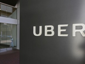 This March 1, 2017, file photo shows an exterior view of the headquarters of Uber in San Francisco. Uber Technologies Inc. users in Canada last year left behind glass eyes, gold teeth, a black whip and even a graduation certificate in the vehicles they were riding in. THE CANADIAN PRESS/AP/Eric Risberg, File)