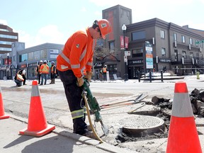 Crews at work on 17th Avenue S.W.